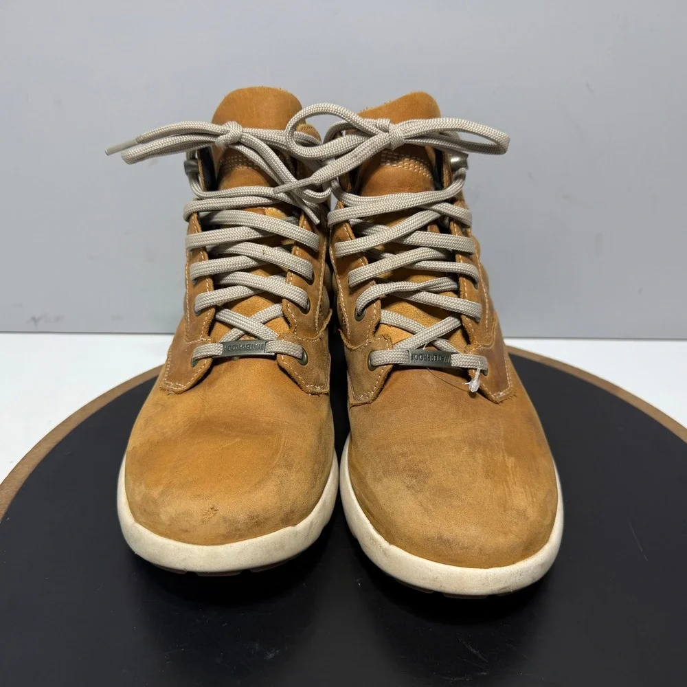Timberland FlyRoam Waterproof Leather Chukka Boots Men Size 8 Wheat Tan Outdoor‎
